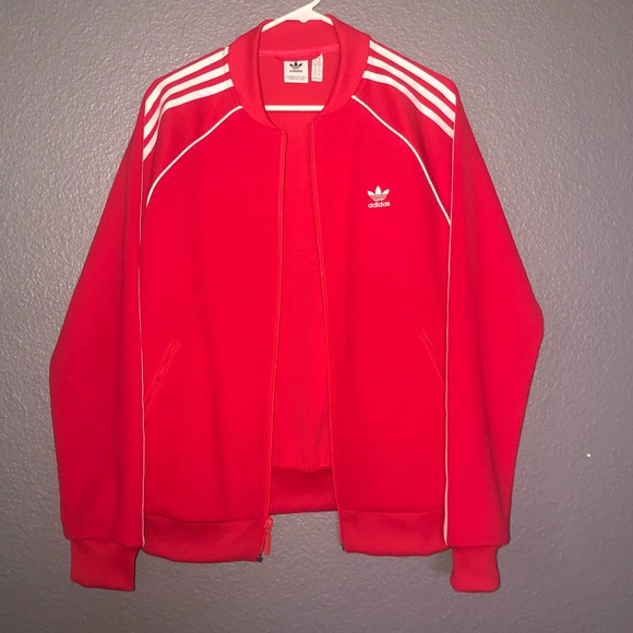 adidas Jackets & Blazers - ADIDAS ORIGINALS RED ZIP UP TRACK JACKET NWOT